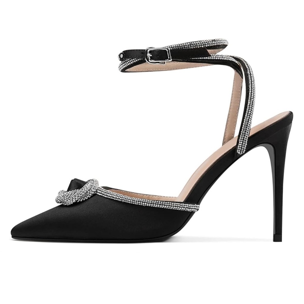 Elegant Black Fashion Nova and Silver Women's Heels